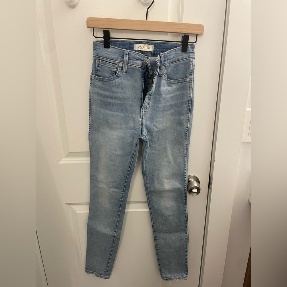 Madewell Faded Light Blue Skinny Jeans